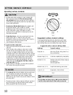 Preview for 10 page of Frigidaire FFEF3015PB Important Safety Instructions Manual