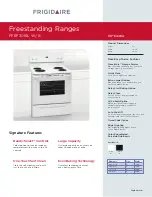 Frigidaire FFEF3016L Specifications preview