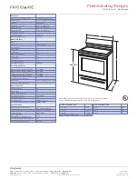 Preview for 2 page of Frigidaire FFEF3016L Specifications