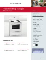 Frigidaire FFEF3016LB Product Specifications preview