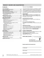 Preview for 2 page of Frigidaire FFEF3016LBA Use & Care Manual