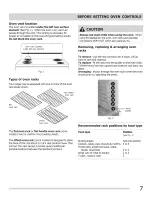 Preview for 7 page of Frigidaire FFEF3016LBA Use & Care Manual