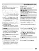 Preview for 13 page of Frigidaire FFEF3016LBA Use & Care Manual