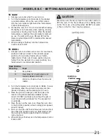 Preview for 21 page of Frigidaire FFEF4005LW Use & Care Manual