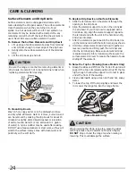 Preview for 24 page of Frigidaire FFEF4005LW Use & Care Manual