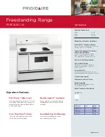 Frigidaire FFEF4015L Specifications preview