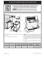 Frigidaire FFEF4015LW Installation Instructions Manual preview