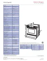 Предварительный просмотр 2 страницы Frigidaire FFES3015LB Product Specifications