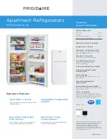 Предварительный просмотр 1 страницы Frigidaire FFET1222Q W Product Dimensions