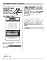 Preview for 2 page of Frigidaire FFET2725L Use And Care Manual