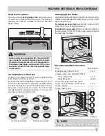 Preview for 7 page of Frigidaire FFET2725L Use And Care Manual