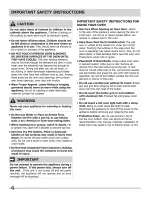 Preview for 4 page of Frigidaire FFET2725LBA Use & Care Manual