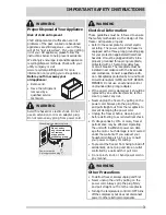 Preview for 3 page of Frigidaire FFFC13M4TW Use & Care Manual