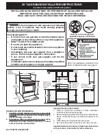 Frigidaire FFGF3011L Installation Instructions Manual preview