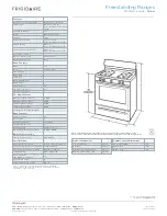 Предварительный просмотр 2 страницы Frigidaire FFGF3015L M Brochure & Specs