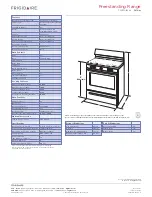 Предварительный просмотр 2 страницы Frigidaire FFGF3019L W Specifications