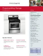 Frigidaire FFGF3049LS Product Specifications preview