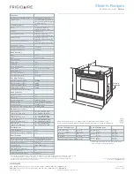 Предварительный просмотр 2 страницы Frigidaire FFGS3025L S Specification Sheet