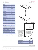 Preview for 2 page of Frigidaire FFH17F7H W Product Specifications