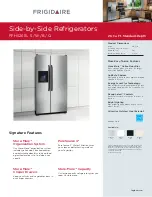 Предварительный просмотр 1 страницы Frigidaire FFHS2611L Q Product Specifications