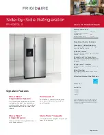 Предварительный просмотр 1 страницы Frigidaire FFHS2612LS Product Specifications