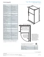 Предварительный просмотр 2 страницы Frigidaire FFHT1713L W Dimensions And Specifications