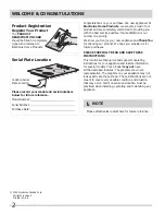 Preview for 2 page of Frigidaire FFIC3026TB Use & Care Manual