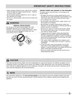 Preview for 5 page of Frigidaire FFLG1011MW0 Use & Care Manual