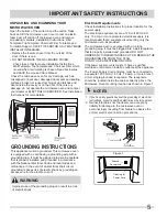 Preview for 5 page of Frigidaire FFMV152CL W Use & Care Manual