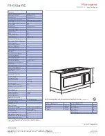 Preview for 2 page of Frigidaire FFMV154CLS Features & Dimensions