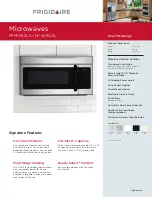 Frigidaire FFMV162L B Features & Dimensions preview