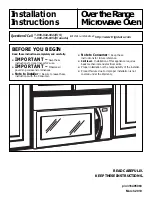 Frigidaire FFMV162L M Installation Instructions Manual предпросмотр