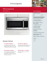 Frigidaire FFMV164LS Specifications preview