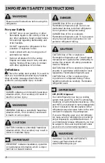 Preview for 2 page of Frigidaire FFPA3322UM Use & Care Manual