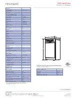 Preview for 2 page of Frigidaire FFPD1821M Specifications