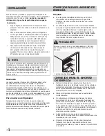 Preview for 4 page of Frigidaire FFPH25M4LB (Spanish) Uso Y Cuidado