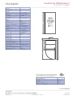 Предварительный просмотр 2 страницы Frigidaire FFPT10F0K M Specifications