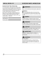 Preview for 2 page of Frigidaire FFPT10F3NB Important Safety Instructions Manual