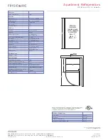 Предварительный просмотр 2 страницы Frigidaire FFPT12F0K Specifications