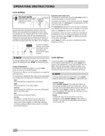 Preview for 10 page of Frigidaire FFQE5000QW0 Use & Care Manual