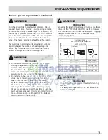 Предварительный просмотр 7 страницы Frigidaire FFQE5100PW Important Safety Instructions Manual