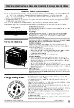 Preview for 9 page of Frigidaire FFRE0533S1 Use & Care Manual