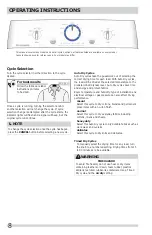 Preview for 8 page of Frigidaire FFRE4120S Use & Care Manual