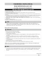 Frigidaire FFRS0833Q1 Installation Instructions Manual preview