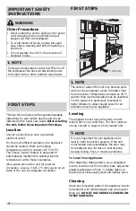 Предварительный просмотр 4 страницы Frigidaire FFRU17G8QW Use & Care Manual