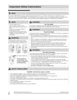 Предварительный просмотр 2 страницы Frigidaire FFTA0833Q13 Use & Care Manual