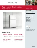 Frigidaire FFTR1513L Specifications preview