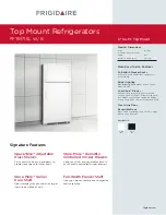 Frigidaire FFTR1715L Specifications preview