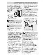 Preview for 3 page of Frigidaire FFTR1814QB Use & Care Manual