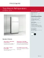 Frigidaire FFTR1817L Specifications preview